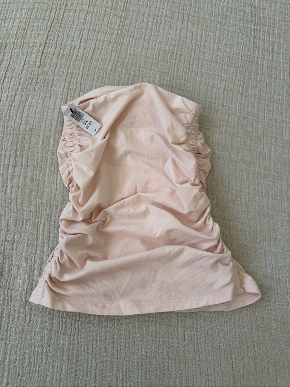 TNA Pale Pink Ruched Tube Top